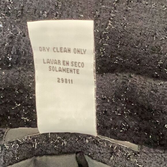 SAG HARBOR BUTTON UP COAT JACKET BLACK WITH ALL OVER SPARKLY THREADS 22W - Picture 7 of 7